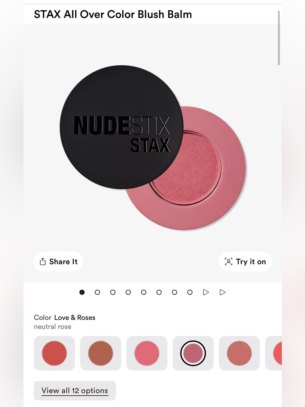 NUDESTIX STAX Blush Balm — Love & Roses Pink